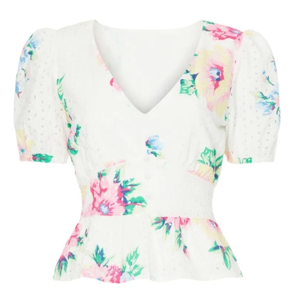 Slate & Willow White Floral Top - Size Medium - RTR - Excellent Condition! - Picture 3 of 11